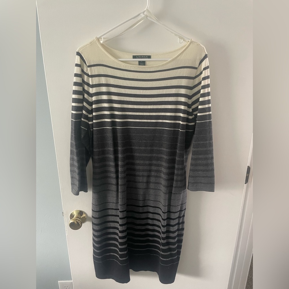 Ralph Lauren Striped Ombré Sweater Dress